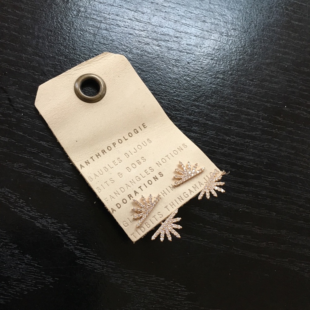 NWT Anthropologie ✨ Sparkle Front-Back Earrings - Picture 3 of 5